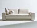 White 3-Seater Boucle Sofa, 87 x 38 x 31 in