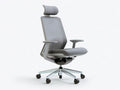 Gray Ergonomic High-Back Mesh Office Chair with Adjustable Headrest and Armrests, 26 x 26 x 44.5-48.5 in