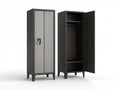 72 in Tall 2-Door Steel Storage Cabinet, 30 x 18 in, Black and Gray